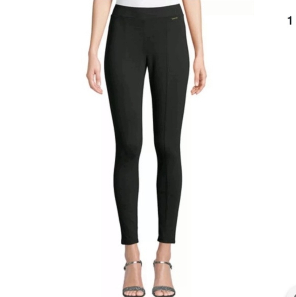 Michael Kors Black Front Seam Leggings